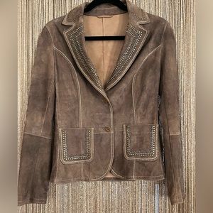 Studded Brown Leather Jacket